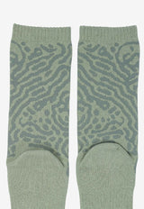 Goldwin Reaction Diffusion Mid-Calf Socks Green GZ95180BERYL_79649