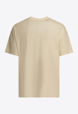 Stone Island Logo Embroidered Jersey T-shirt Cream 2100038S0175V0093_79697