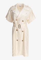 Burberry Belted Trench Midi Dress Beige 8106218_79766