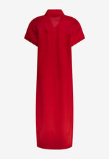 Khaite Effy Silk Midi Dress Raspberry 54963002625_79709