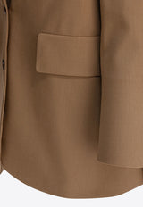 Max Mara Kitten Single-Breasted Wool Blazer Camel 2511041403600KITTEN007_79739