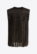 Sacai Leopard Print Knitted Top Black 25-07906602_79795