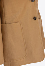 Max Mara Guglia Linen Single-Breasted Blazer 2511041072600GUGLIA017_79810