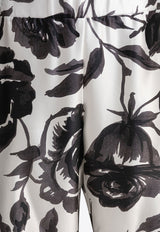Patterned Silk Pants