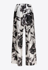Patterned Silk Pants