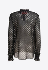Valentino Polka-Dot Silk Shirt 6B0AB7J19ABTB1_79821