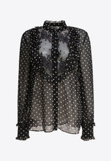 Valentino Polka-Dot Silk Shirt 6B0AB7J19ABTB1_79821