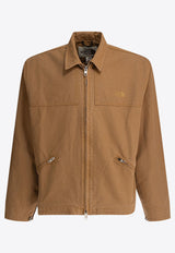 The North Face Logo Embroidered Zip-Up Jacket Brown NF0A8B721731_79933