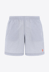 Alexander McQueen Embroidered Skull Swim Shorts Light Blue 5499804419Q4963_79957