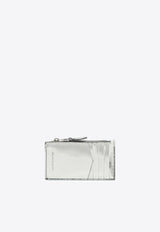 Alexander McQueen Skull Laminated Leather Wallet Silver 6320371MA571402_80002