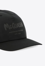 Alexander McQueen Graffiti Logo Baseball Cap Black 6677784404Q1000_79915