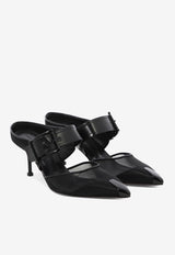 Alexander McQueen Punk Buckle 65 Mules Black 744485W4AB21000_79910