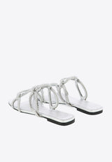 Valentino Chain 1967 Crystal Embellished Sandals Silver 2W2S0GK2APLS13_80020