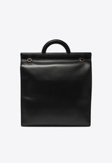 Valentino Leather Top Handle Bags with Logo-Print Black 4Y0B0C64LYI0NO_79907