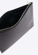 Saint Laurent Cassandre Leather Pouch Black 6838271JB0E1000_80039