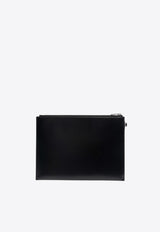 Saint Laurent Cassandre Leather Pouch Black 6838271JB0E1000_80039