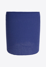 Courrèges Ribbed Knit Mini Skirt Blue 225MJU255FI00497102_80057