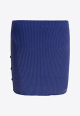 Courrèges Ribbed Knit Mini Skirt Blue 225MJU255FI00497102_80057