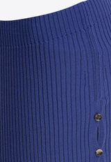 Courrèges Ribbed Knit Mini Skirt Blue 225MJU255FI00497102_80057
