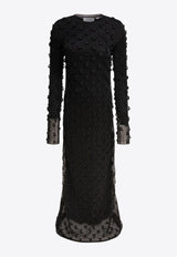 Sportmax Afelio 3D Knit Maxi Dress Black 2512391043600AFELIO1234005_80064