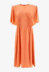 Chloé Silk Flared Dress Orange C24SRO010046T7_80067
