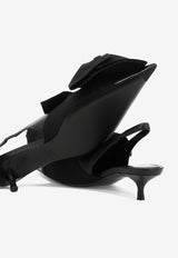 Balenciaga Knife Chemise 45 Leather Slingback Pumps Black 786223WB1H11000_80069