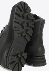 Alexander McQueen Leather Combat Boots Black 777808WIEQ11000_80079