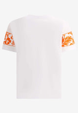 Maison Kitsuné Floral Print Crewneck T-shirt White MM00117KJ0118P100_80098