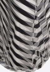 Sportmax Oreste Double Layer Stripe Mini Dress Monochrome 2512941082600ORESTE001_80126