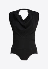 Sportmax Abano Draped Bodysuit Black 2512361043600ABANO1234005_80146