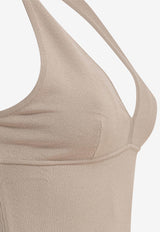 Max Mara Armida V-neck Tank Top Beige 2511361313600ARMIDA1234007_80154