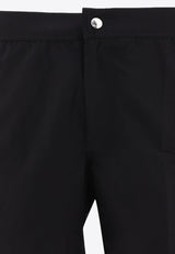 Alexander McQueen Logo Print Swim Shorts Black 7819744419Q1080_80165