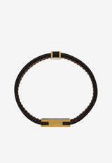Saint Laurent Cassandre Leather Bracelet Brown 777330AAC5S2447_80169