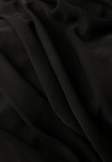 Saint Laurent V-neck Ruched Mini Dress Black 729749Y5G981000_80187