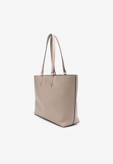 Fendi Logo Embossed Leather Tote Bag Beige 7VA610ARD9F04Y9_80196