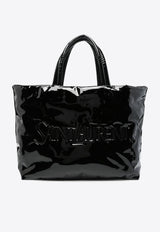 Saint Laurent Logo Debossed Tote Bag Black 777487FAC2Z1000_80198