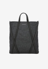Alexander McQueen Harness Graffiti Tote Bag Black 7747671AAQ01000_80215