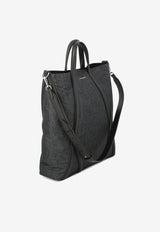 Alexander McQueen Harness Graffiti Tote Bag Black 7747671AAQ01000_80215