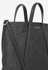 Alexander McQueen Harness Graffiti Tote Bag Black 7747671AAQ01000_80215