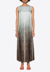 Fendi FF Jacquard Ombre Silk Maxi Dress Light Blue FDD027ARUFF08S8_80220
