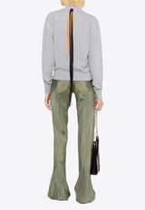 Fendi Logo Wool Sweater with Strap Gray FZX934ANJJF0TAZ_80219