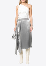 Fendi Satin Draped Midi Skirt Gray FQ7449ANQ9F0RTU_80268