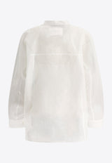 Jil Sander Mandarin Collar Blouse White J02DL0102J45014100_80238
