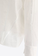 Jil Sander Mandarin Collar Blouse White J02DL0102J45014100_80238