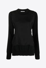 Jil Sander Layered Crewneck Sweatshirt Black J02GP0123J14597001_80289