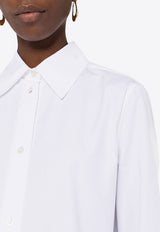 Jil Sander Logo-Embroidered Buttoned Shirt White J04DL0003J45001100_80272