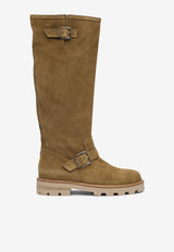 Jimmy Choo Biker II Knee-High Suede Boots Camel BIKER IICRTCAMEL_80397