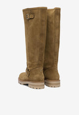 Jimmy Choo Biker II Knee-High Suede Boots Camel BIKER IICRTCAMEL_80397