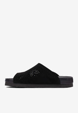 Needles Peace Leather Sandals Black QV077B-BLACK_80420