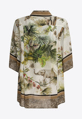 Elie Saab Savannah Print Shirt Brown SH108PS25SI001FOULARD_80445